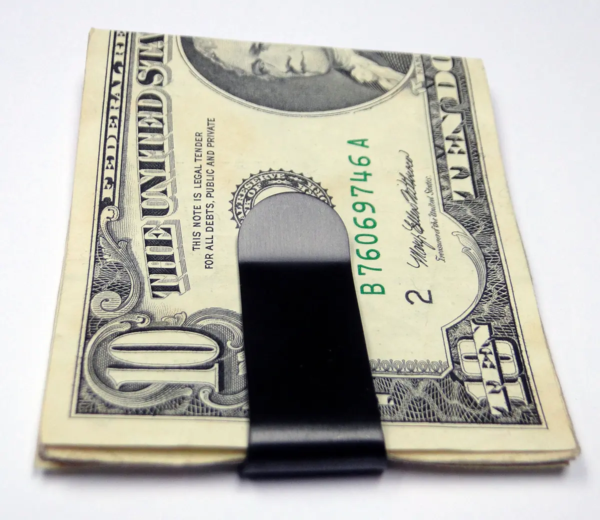 Tapp Collections Silver Stainless Steel Slim Money Clip #3 - Black | Modern, Durable & Perfect Gift - view 3