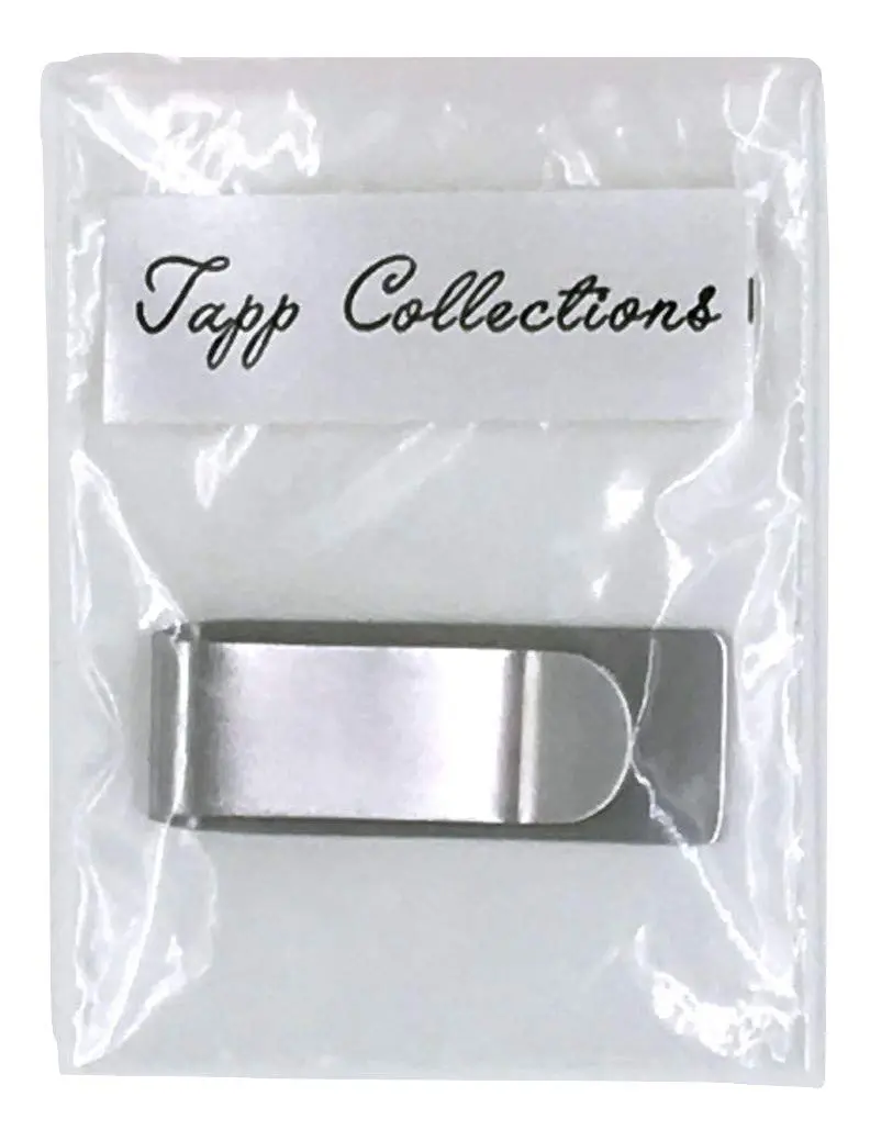 Tapp Collections Silver Stainless Steel Slim Money Clip #3 - Black | Modern, Durable & Perfect Gift - view 4