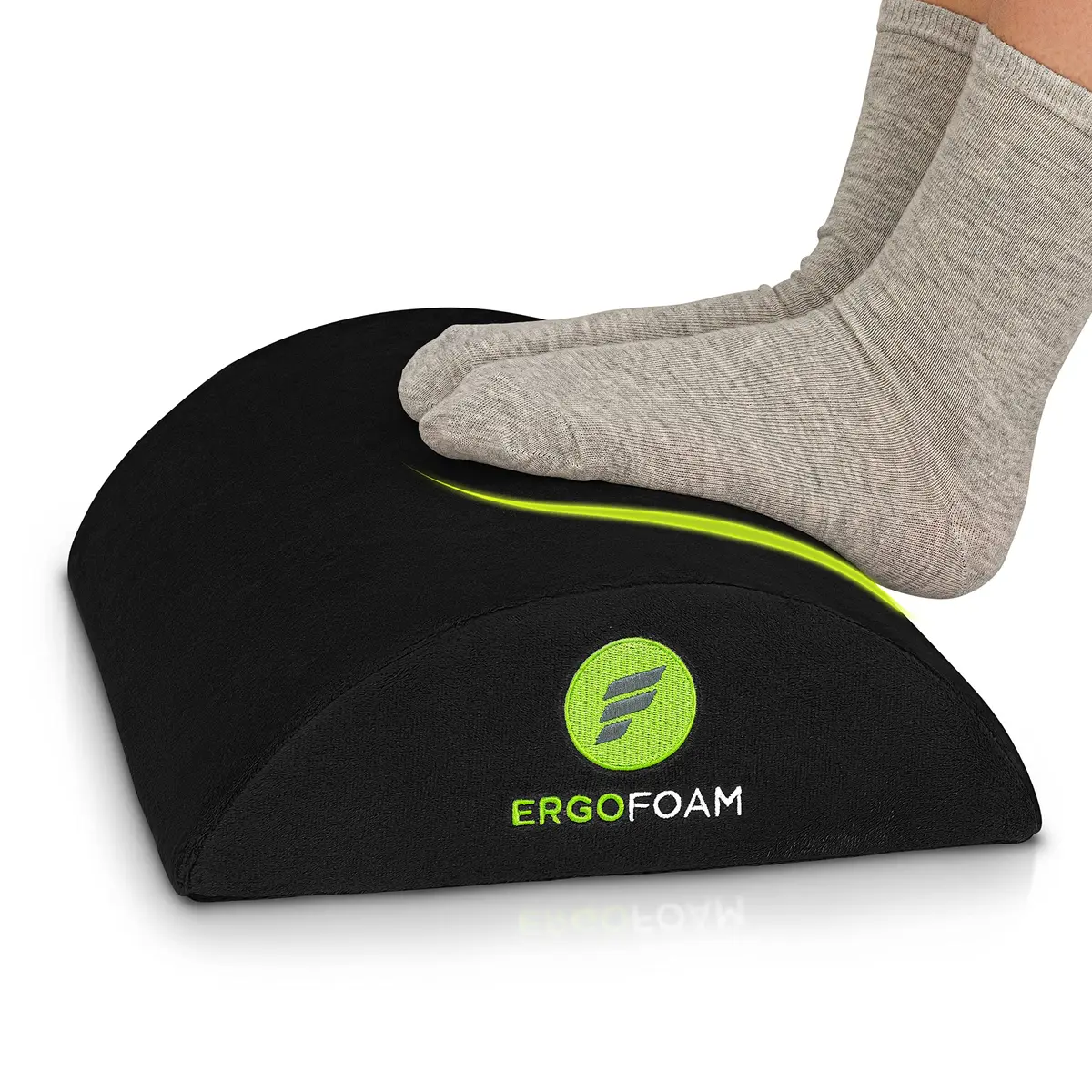 ErgoFoam Ergonomic Foot Rest Under Desk - Premium Velvet Foam Support for Lumbar & Back Pain - main product image