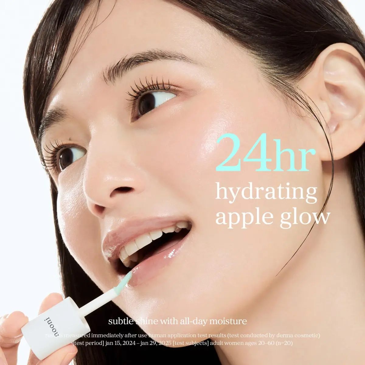 NOONI Korean Lip Oil Applemint 0.12 Fl Oz (3.55 ml) | Hydrating Tinted Gloss - view 7