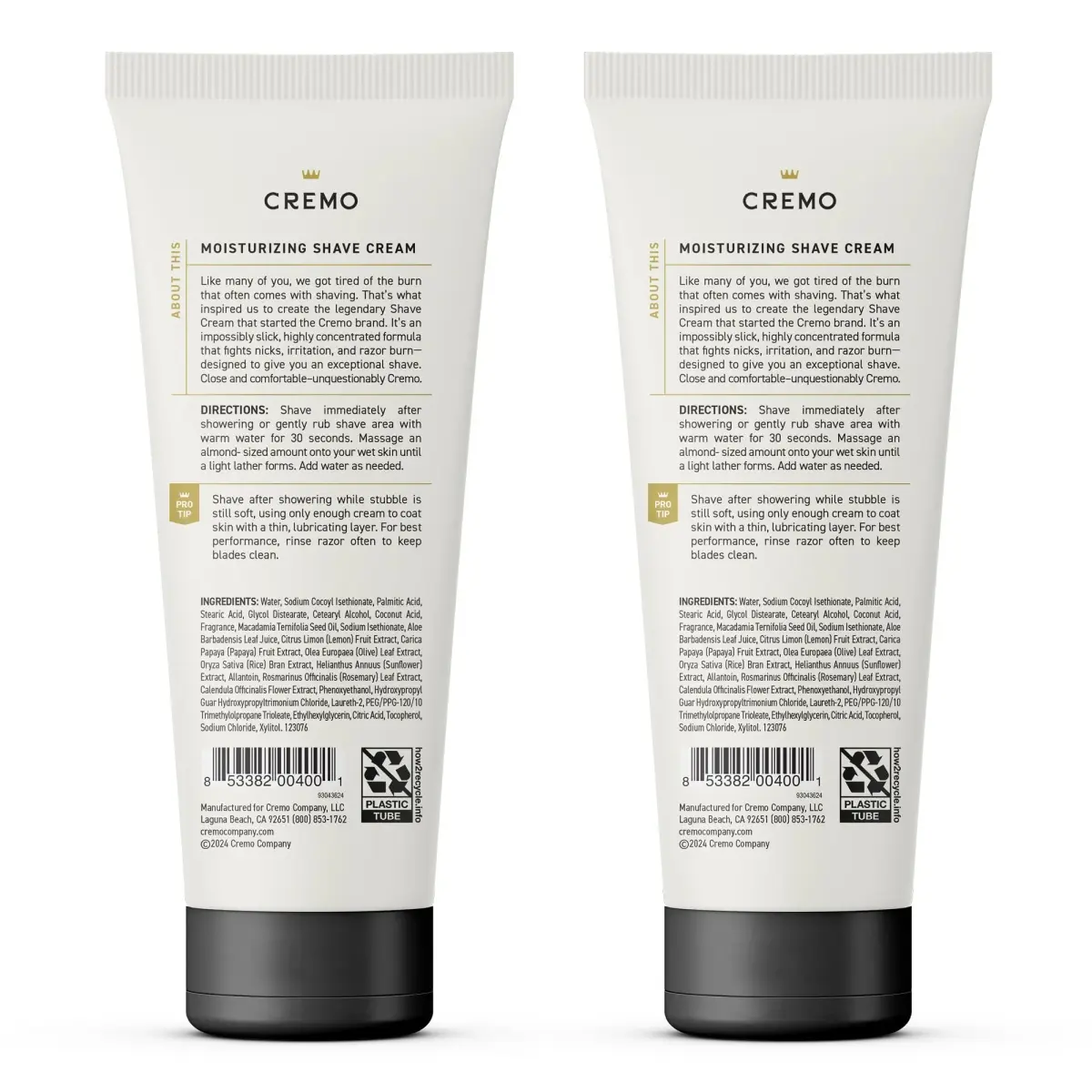 Cremo Shaving Cream for Sensitive Skin, 360ml (12 Fl Oz) | Ultra-Slick Formula Fights Nicks & Razor Burn - view 4