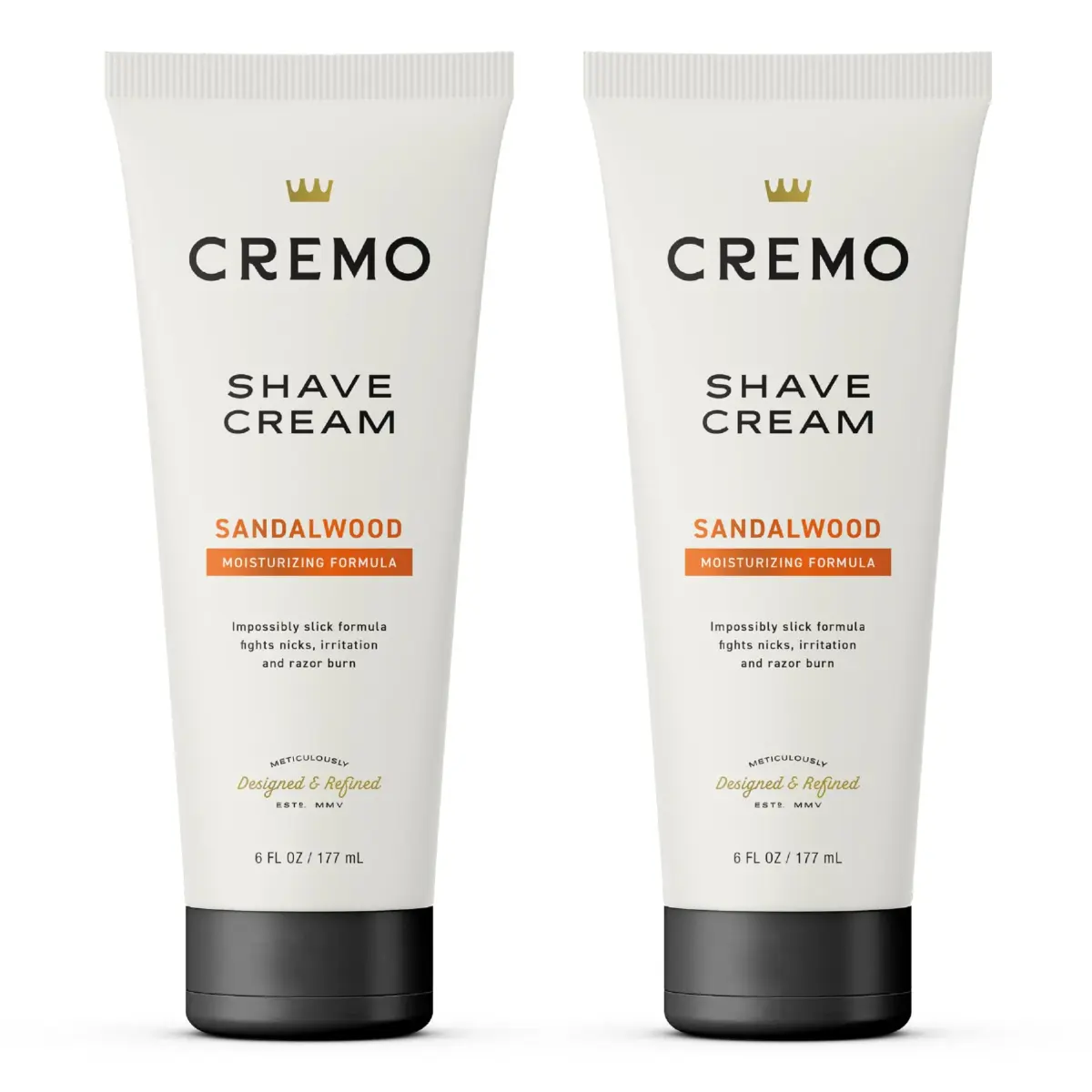 Cremo Shaving Cream for Men, Sandalwood, 12 Fl Oz (2 Pack) | Slick Hydrating Formula Fights Razor Burn - main product image