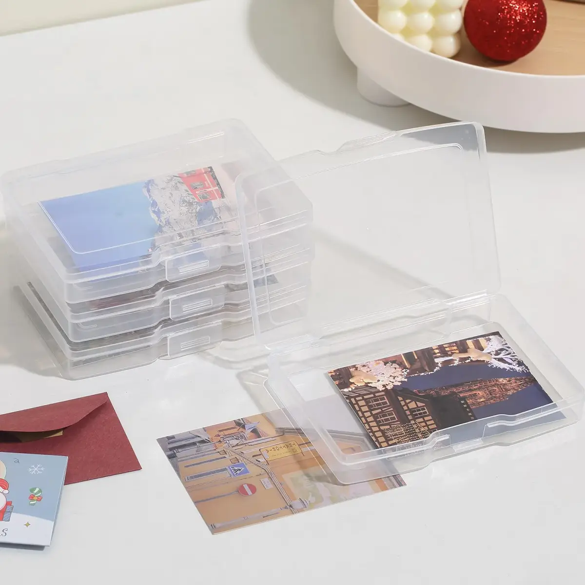 novelinks Photo Storage Box with 16 Inner Cases | Holds 1600 Photos & Crafts | Clear Plastic Organizer - view 5