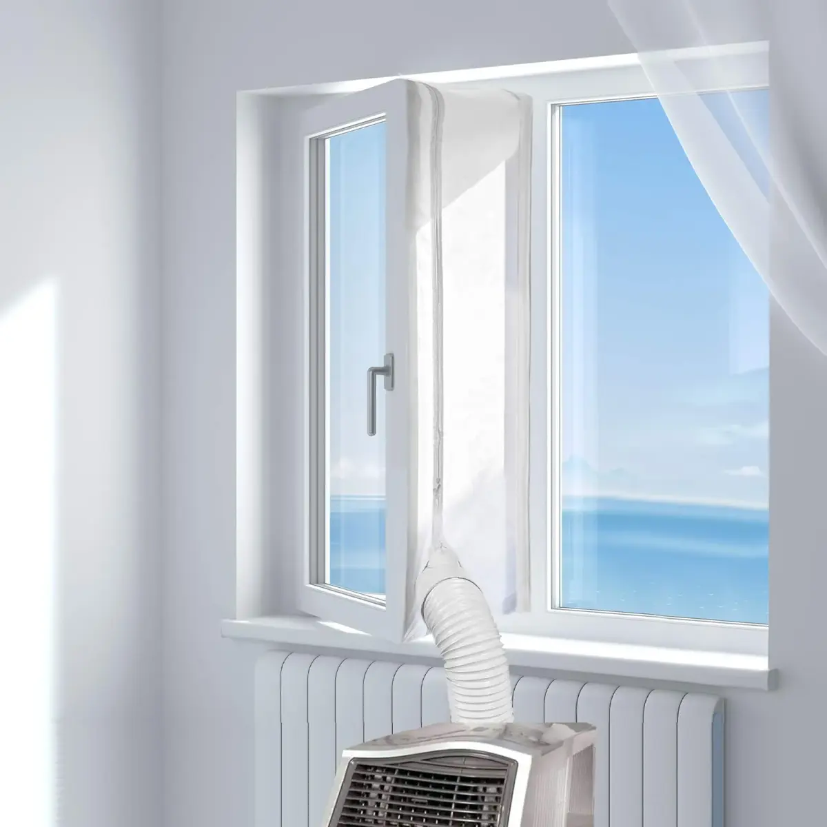 HOOMEE Universal Window Seal for Portable Air Conditioner & Dryer 300cm (118") | Easy Install Kit - main product image
