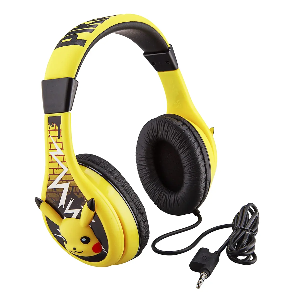eKids Pokemon Pikachu Wired Kids Headphones, Adjustable, Stereo Sound, 3.5mm Jack, Tangle-Free, Volume Control, Children's Headband On Ear | Safe Volume for Kids - view 8