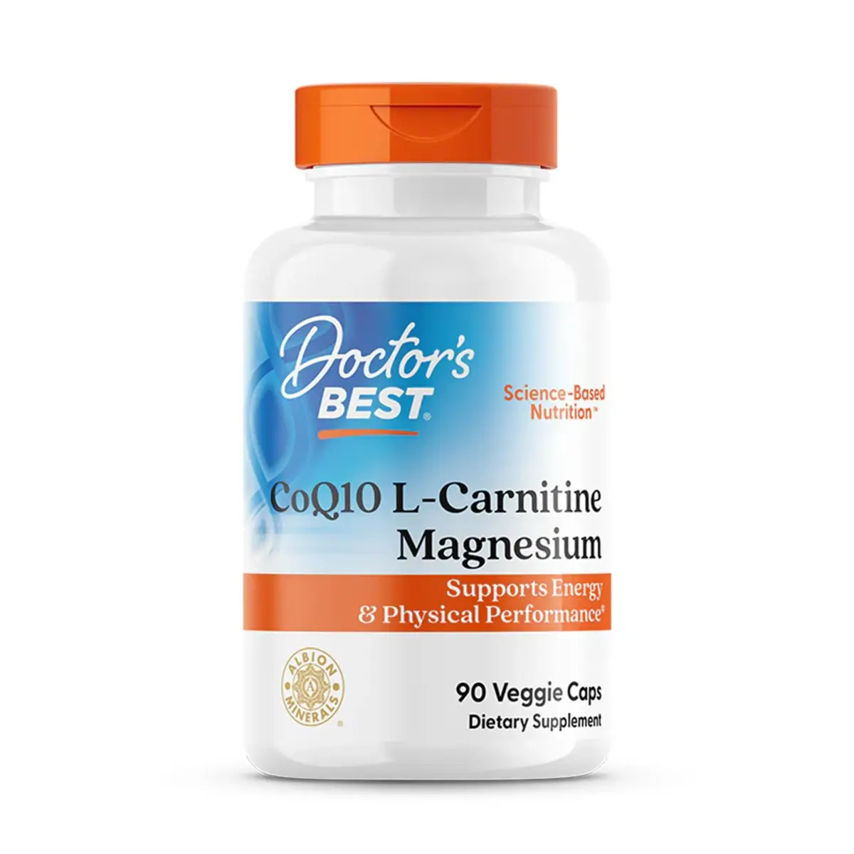 Doctor's Best CoQ10 L-Carnitine Magnesium Supplement 90 Veg Caps | Energy & Exercise Support for Men & Women - main product image