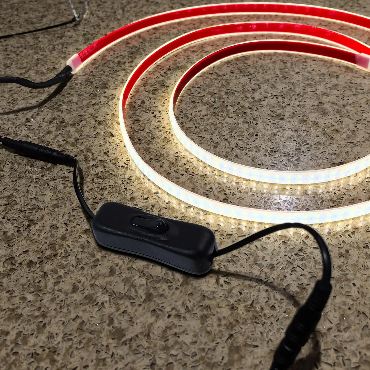 Antrader 6pcs DC Inline On/Off Switch Cables 5.5x2.1mm Male to Female 29.5cm (11.6 Inch) | Control LED Lights Easily - view 5