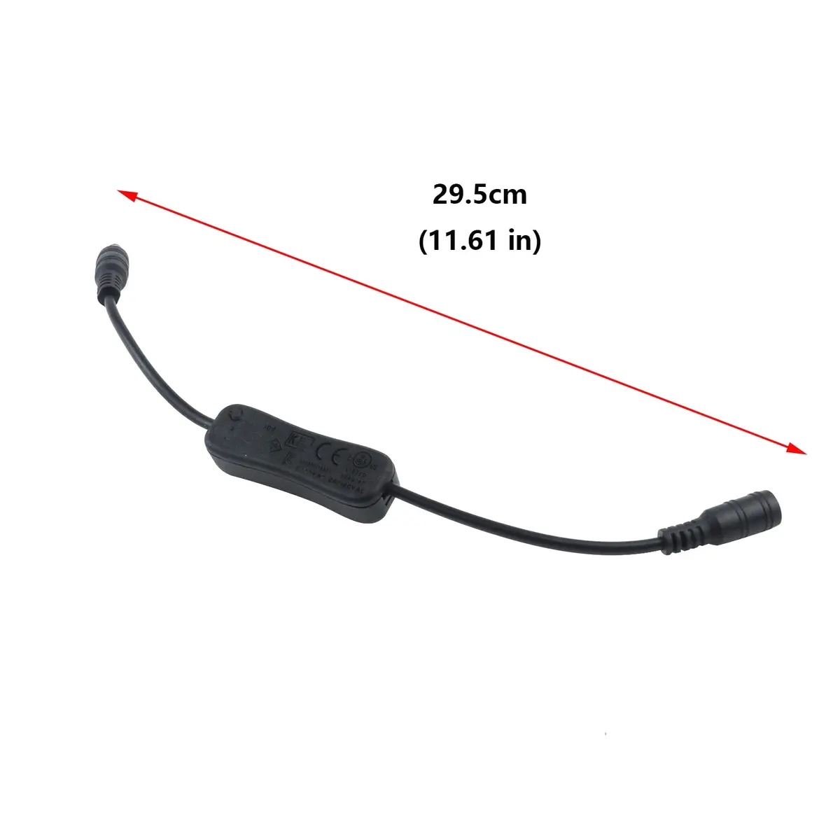 Antrader 6pcs DC Inline On/Off Switch Cables 5.5x2.1mm Male to Female 29.5cm (11.6 Inch) | Control LED Lights Easily - view 3