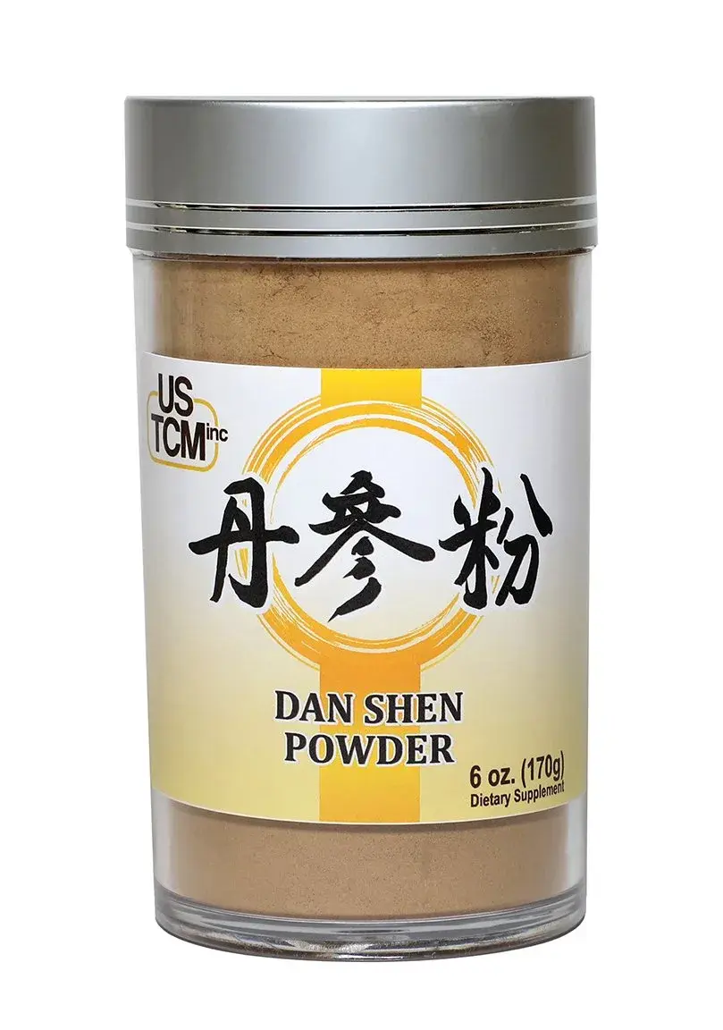 USTCM Dan Shen Powder Salvia Miltiorrhiza Red Sage Root Powder 170g (6oz) | Authentic Herbal Supplement Imported for India - main product image