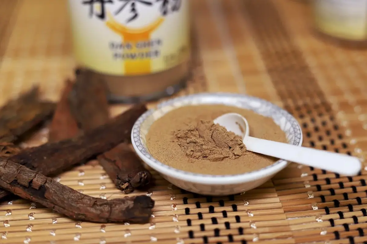 USTCM Dan Shen Powder Salvia Miltiorrhiza Red Sage Root Powder 170g (6oz) | Authentic Herbal Supplement Imported for India - view 5