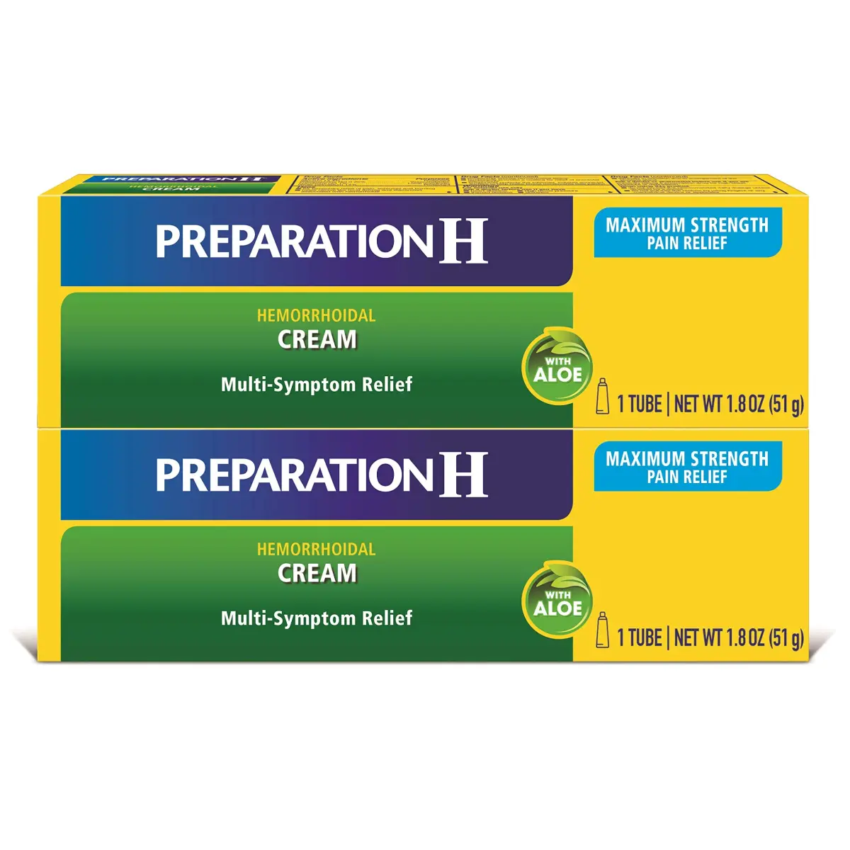 Preparation H Hemorrhoid Symptom Treatment Cream 3.6 oz (102 g) | FDA Approved Multi-Symptom Relief - main product image
