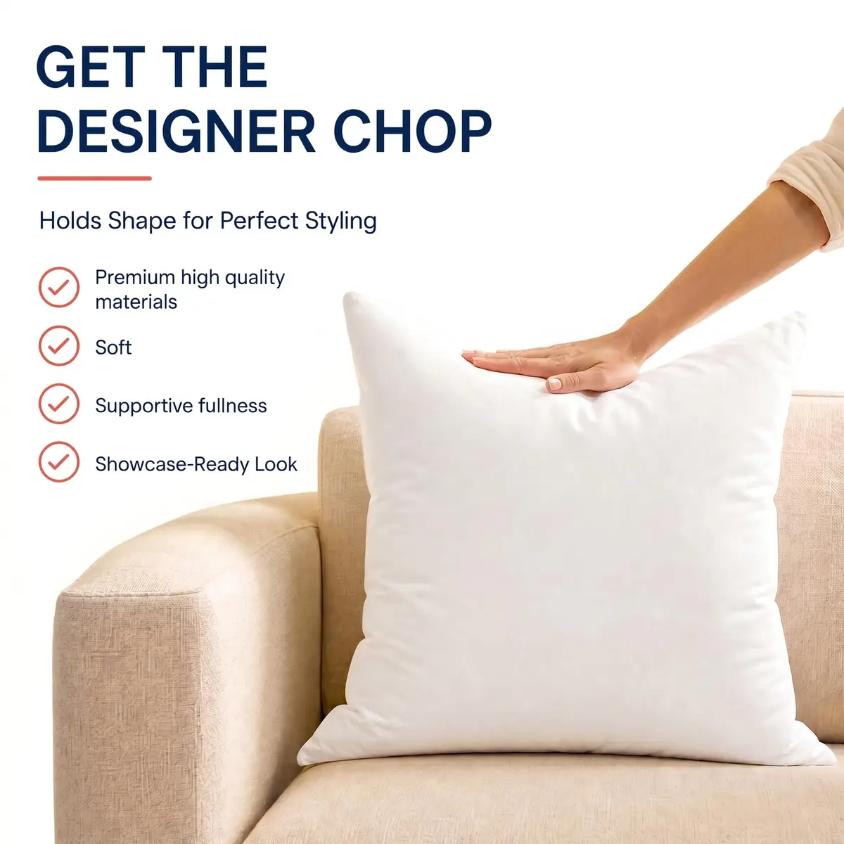 Foamily 12x20 Lumbar Pillow Inserts, White | Plush Support for Couch & Bed (70-120c) - view 8