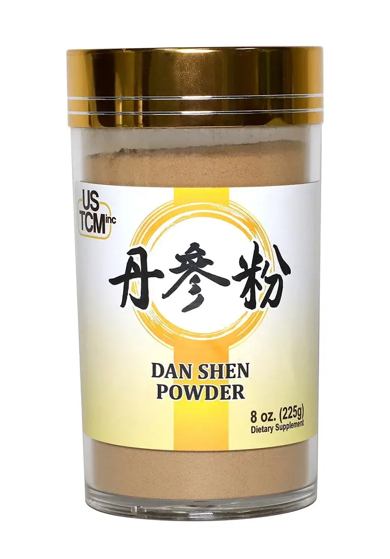 USTCM Dan Shen Powder Salvia Miltiorrhiza Root Powder 227 g (8 oz) | Herbal Supplement for Tea - main product image