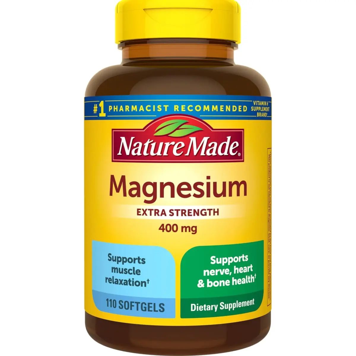 Nature Made Magnesium Oxide Extra Strength 400 mg Softgels 110 Count (110 Day Supply) | Supports Nerve, Bone & Heart Health - main product image