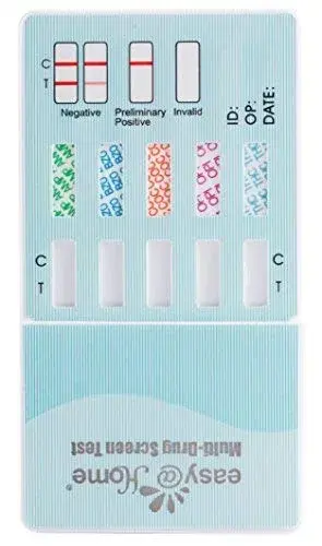 Easy@Home Multi-Drug Screen Test 12 Pack | Detects AMP, BZO, COC, OPI, THC - main product image