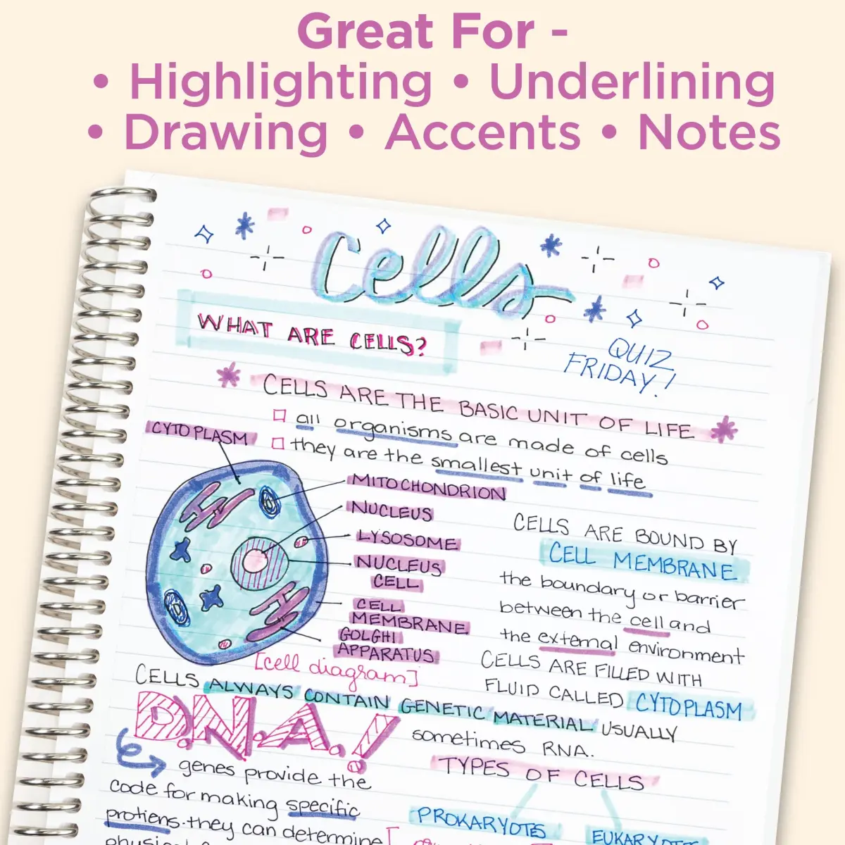 Zebra Pen Mildliner Highlighters Cool and Refined Dual Tip 5-Pack | No Bleed Ink for Study and Creative Use - view 7