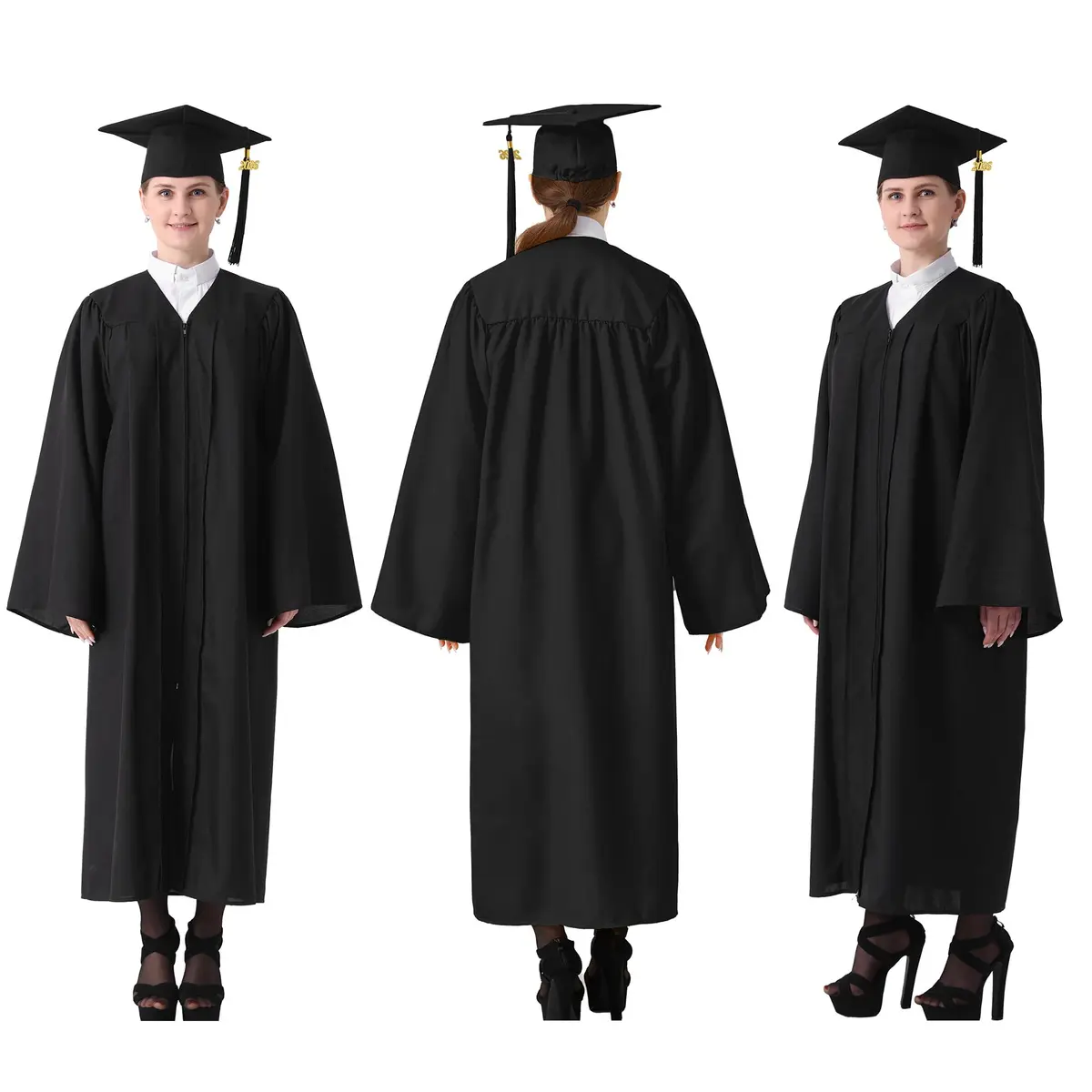 GraduatePro Unisex Adult Graduation Cap and Gown Set 2026 | Black, 45 in | Premium Polyester, Wrinkle-Free (70-120 chars) - view 2