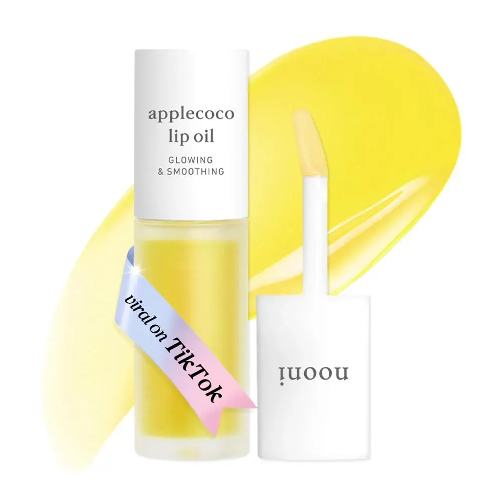 NOONI Applecoco Korean Lip Oil 0.12 Fl Oz (3.55 ml) | Hydrating Tinted Lip Gloss with Natural Plumping Effect - main product image