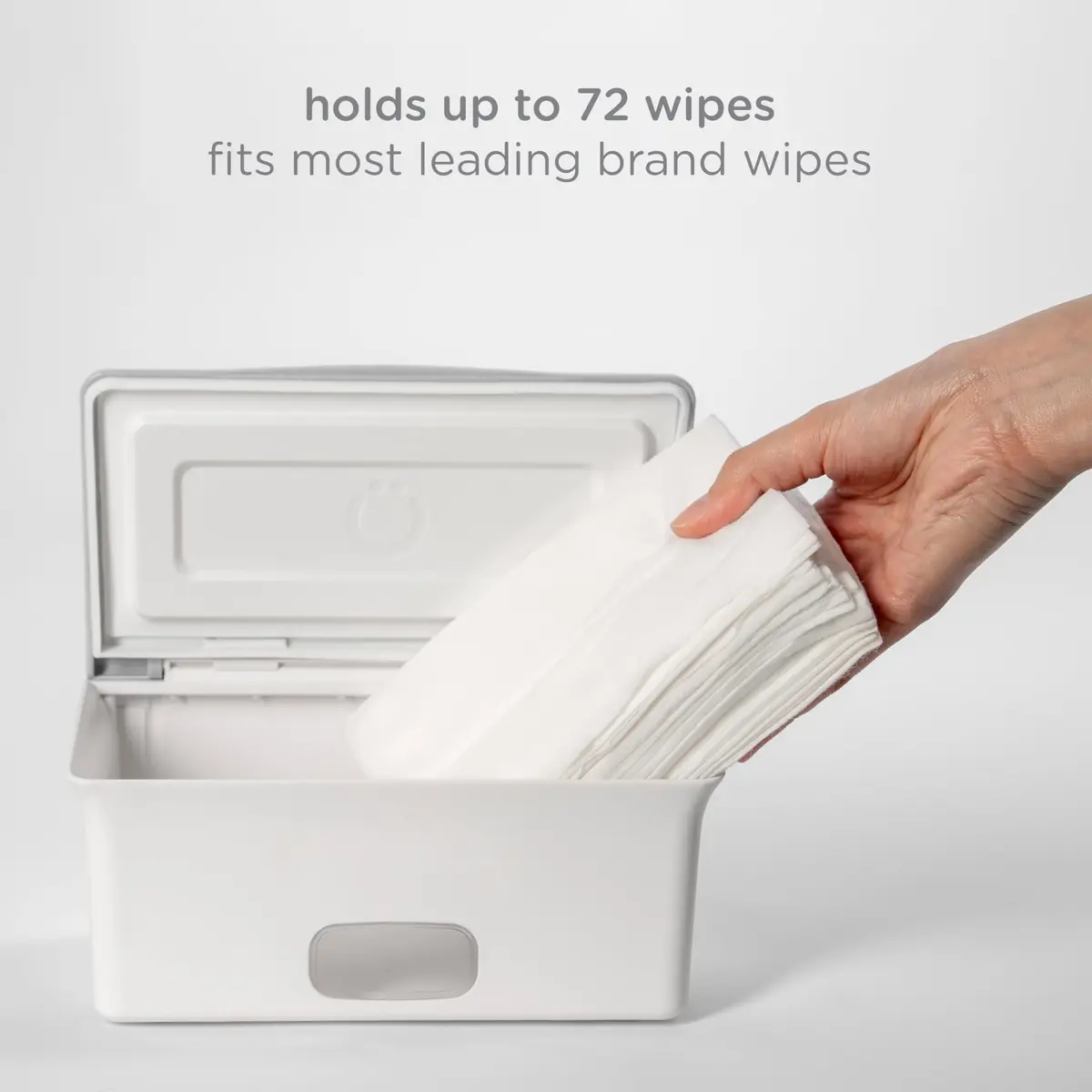 Ubbi Baby Wipes Dispenser with Weighted Plate, Gray 2 Pack | Keeps Wipes Fresh & Moist for Easy Diaper Changes - view 6