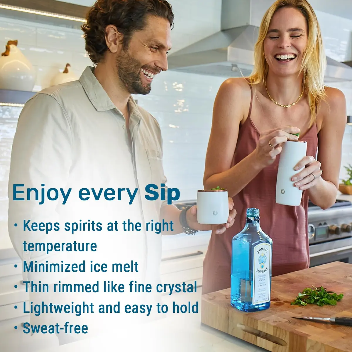 Snowfox Insulated Whiskey Glasses 11oz | Vacuum Stainless Steel for Cold Drinks - view 2