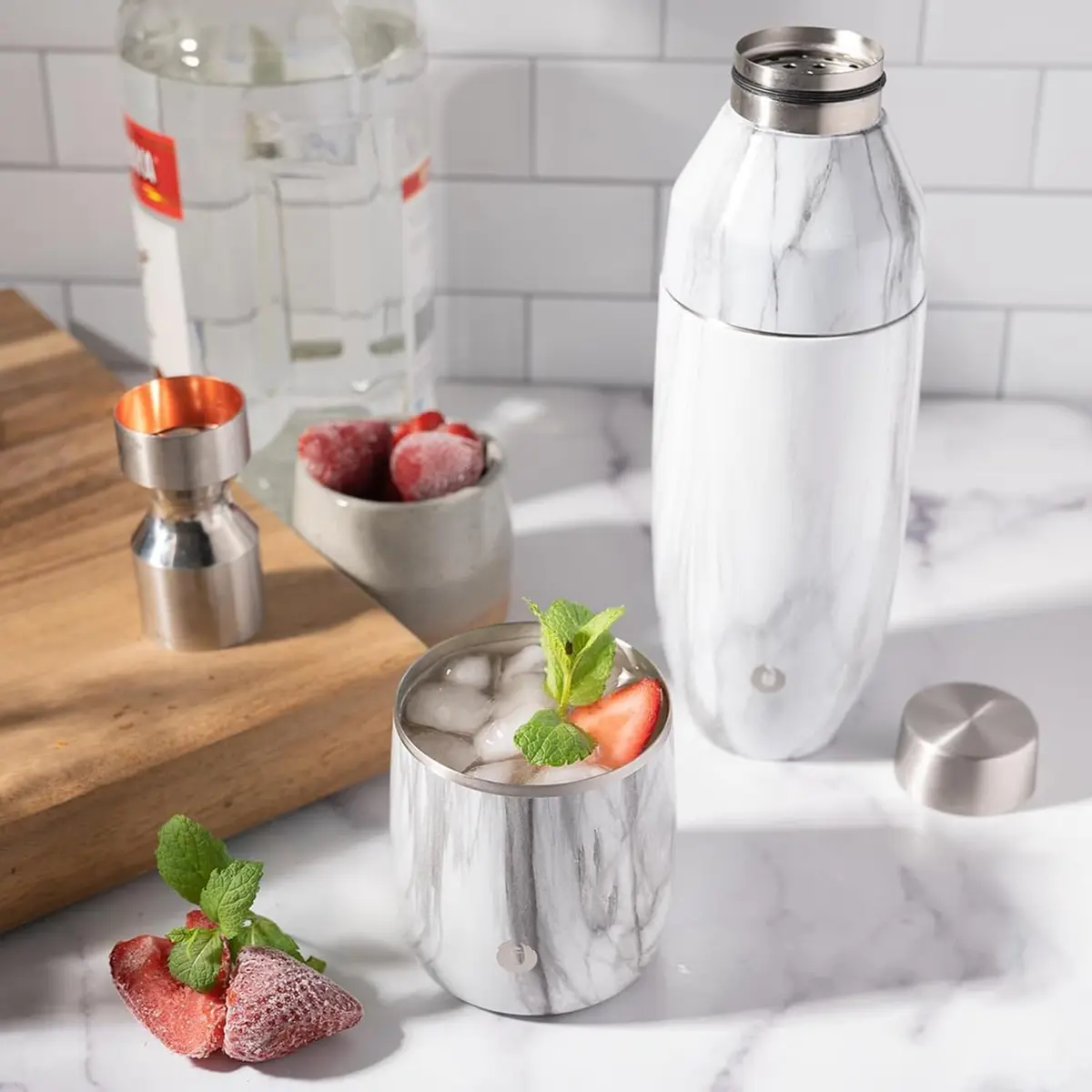 Snowfox Insulated Whiskey Glasses 11oz | Vacuum Stainless Steel for Cold Drinks - view 3