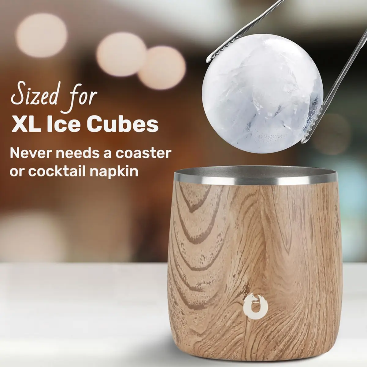 Snowfox Insulated Whiskey Glasses 11oz | Vacuum Stainless Steel for Cold Drinks - view 4