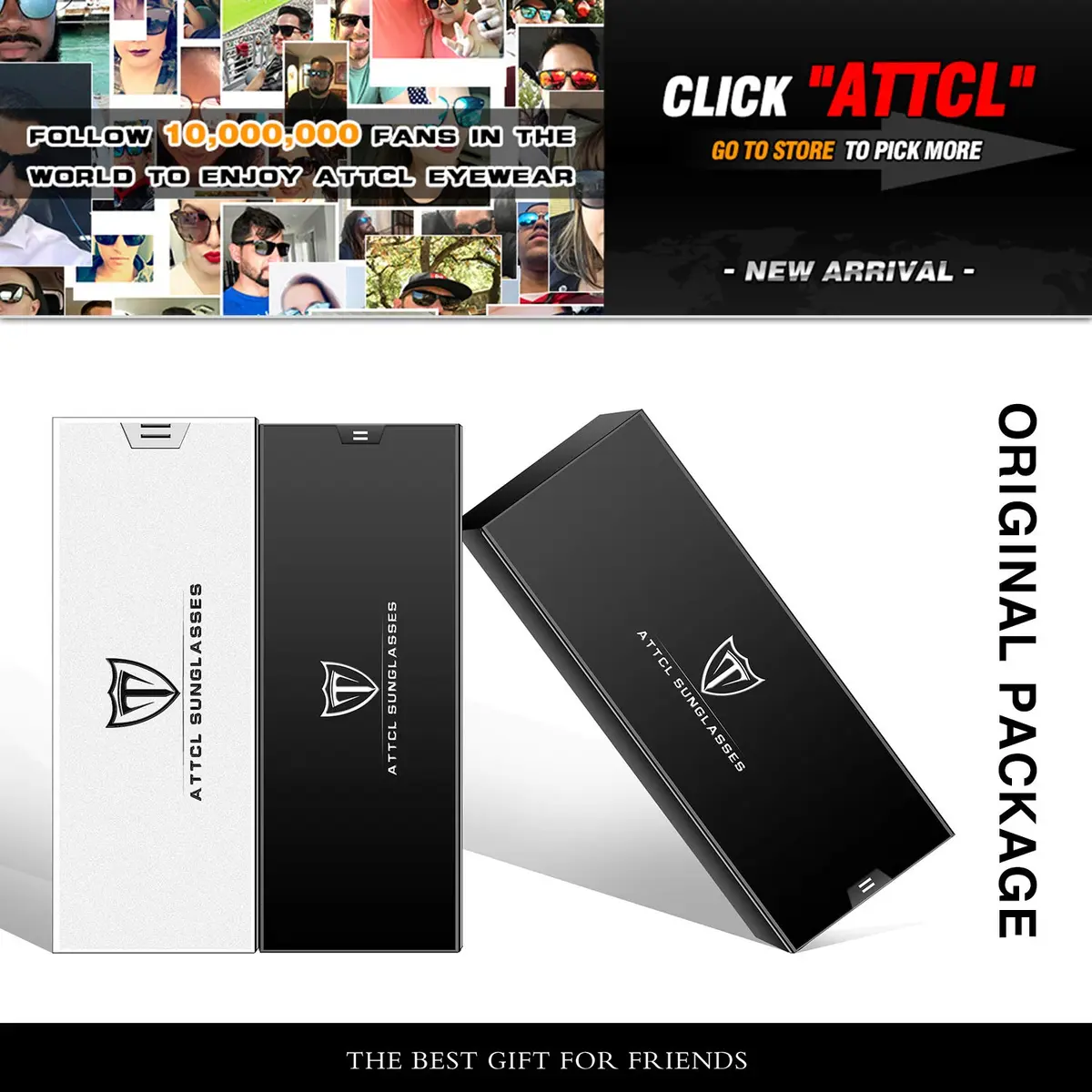 ATTCL Polarized Sunglasses Men Semi Rimless Al-Mg Metal UV400 Lightweight | True Color & Glare-Free Vision - view 6