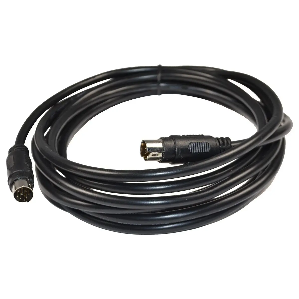 HQRP 9-pin Mini-DIN Male to 9-pin Mini-DIN Male Audio Input Cable | 9ft Length, Black - view 7