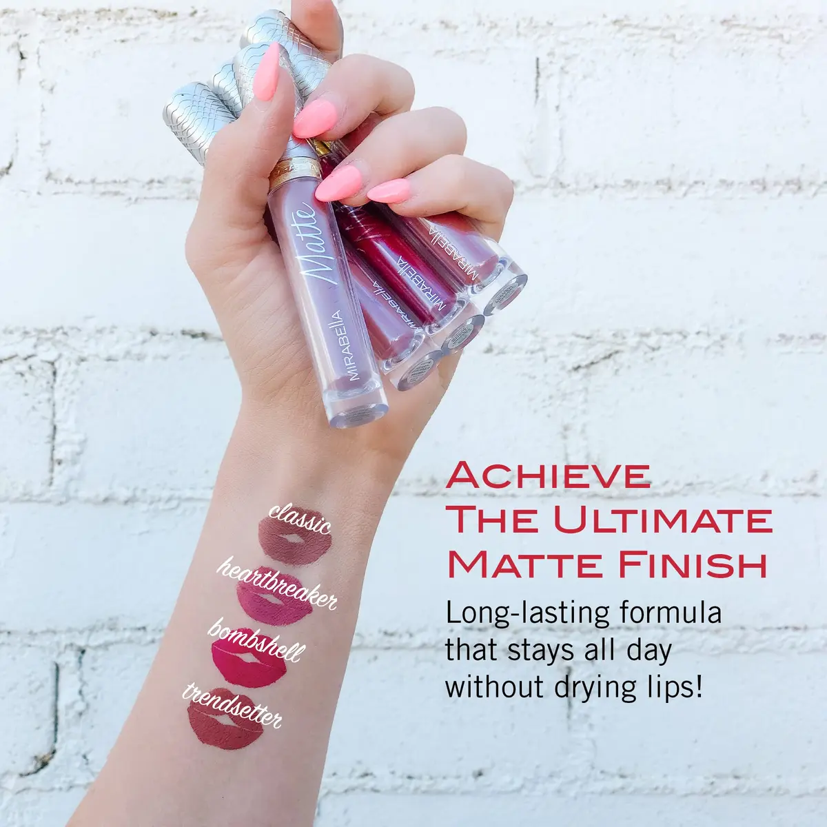 Mirabella Luxe Advanced Formula Matte Lip Gloss 1 Count | Long-Wear, Full-Coverage Liquid Lipstick for Women - view 4