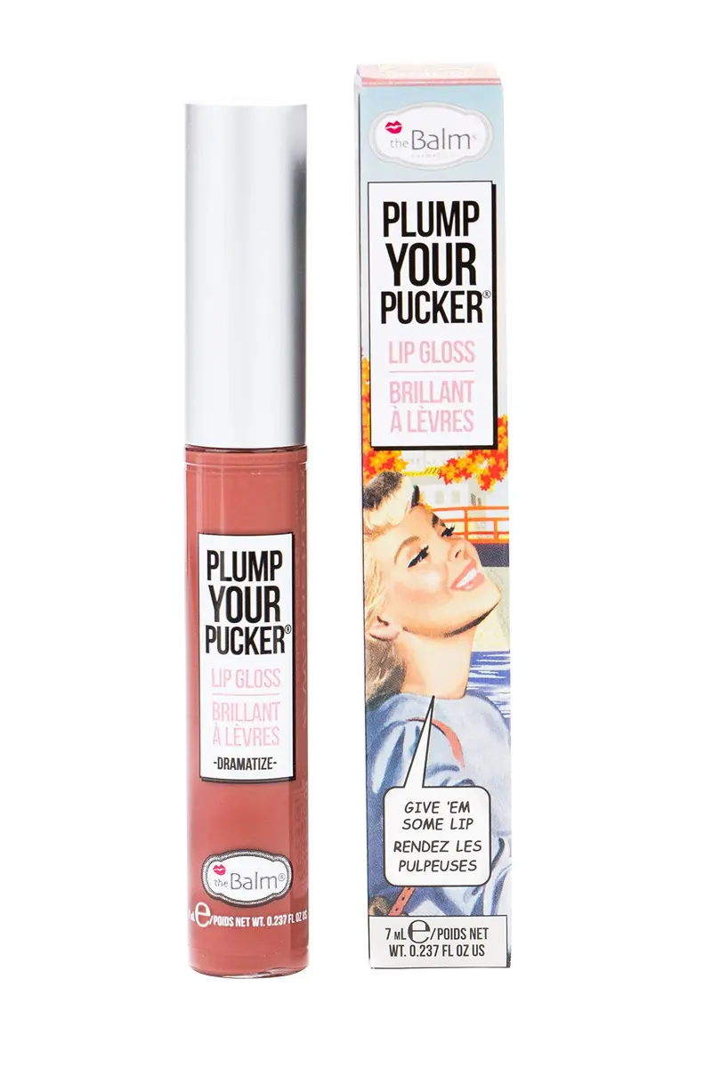 theBalm Plump Your Pucker Lip Gloss, Dramatize | Hydrating, Pigmented, Marine Collagen - view 5