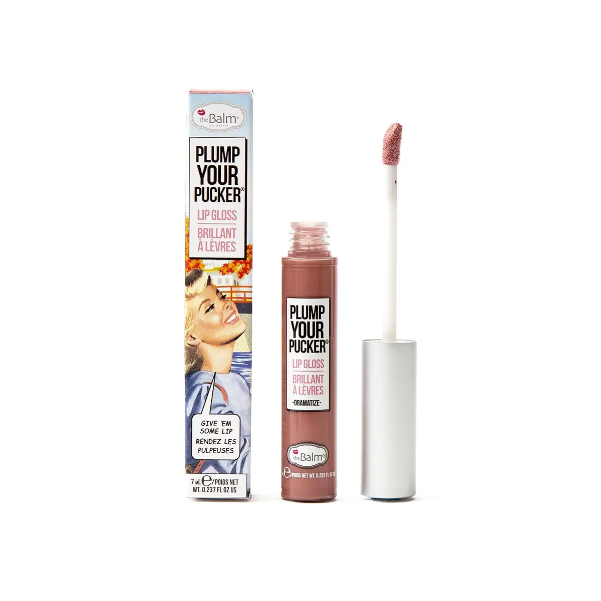 theBalm Plump Your Pucker Lip Gloss, Dramatize | Hydrating, Pigmented, Marine Collagen - view 3