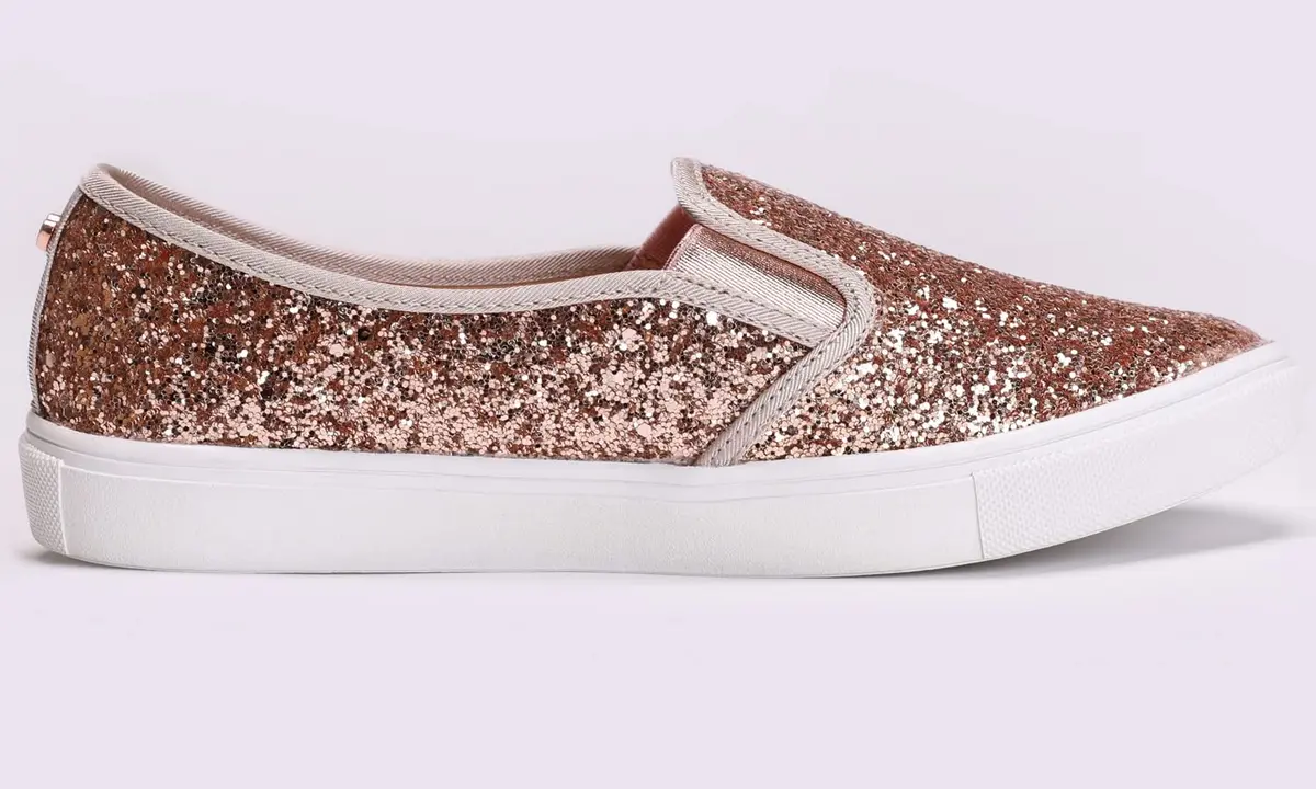 FEVERSOLE Women's Fashion Slip-On Loafers 8.5 M US | Trendy Casual Flat Rose Gold - view 4