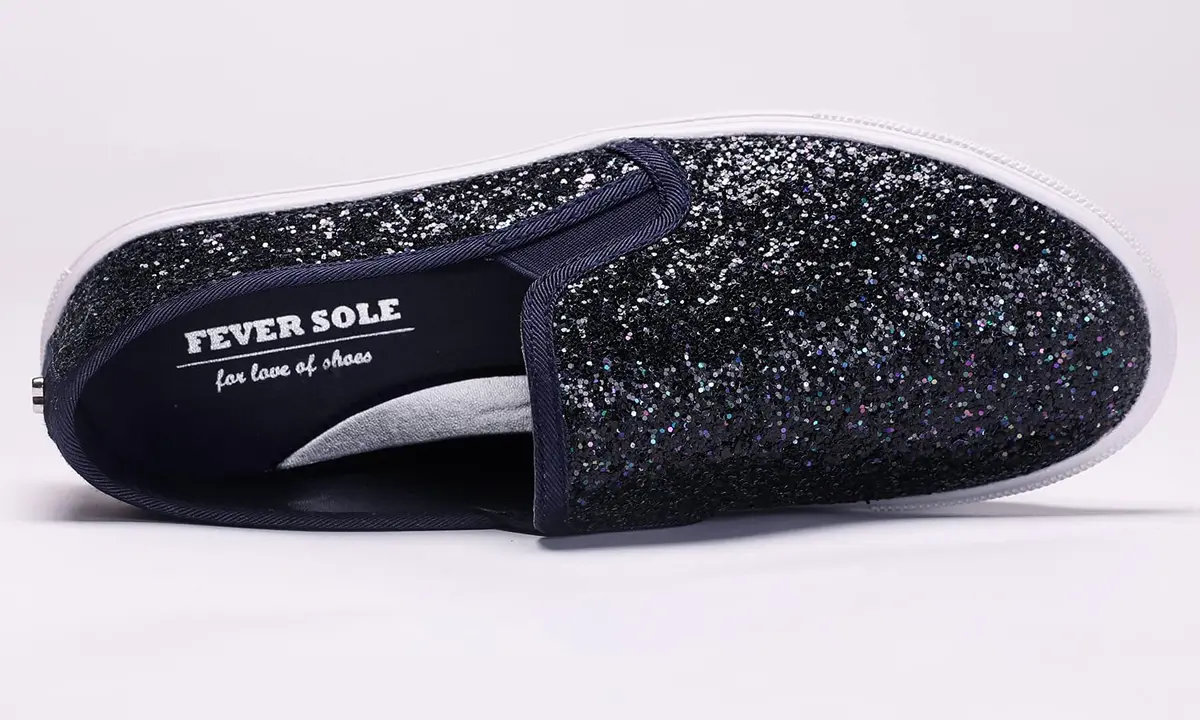 FEVERSOLE Women's Fashion Slip-On Sneakers Navy 8.5 M US | Trendy London Style, Comfortable & Non-Slip - view 5