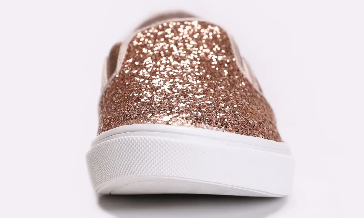 FEVERSOLE Women's Slip-On Sneakers Rose Gold Size 6.5 M US | Fashion Flat Loafers for Women - view 7