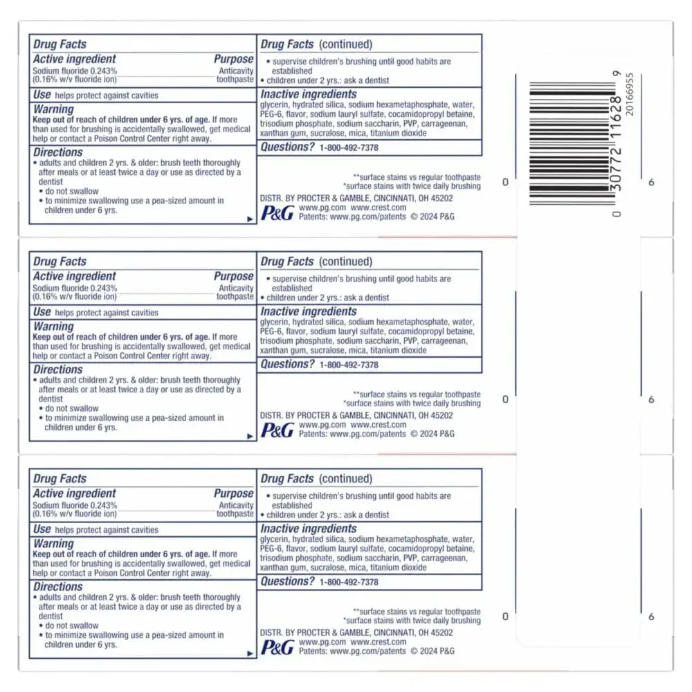 Crest 3D White Brilliance Vibrant Peppermint Toothpaste 12.3 oz (360ml) Pack of 3 | Fastest Whitening & Advanced Stain Protection - view 8