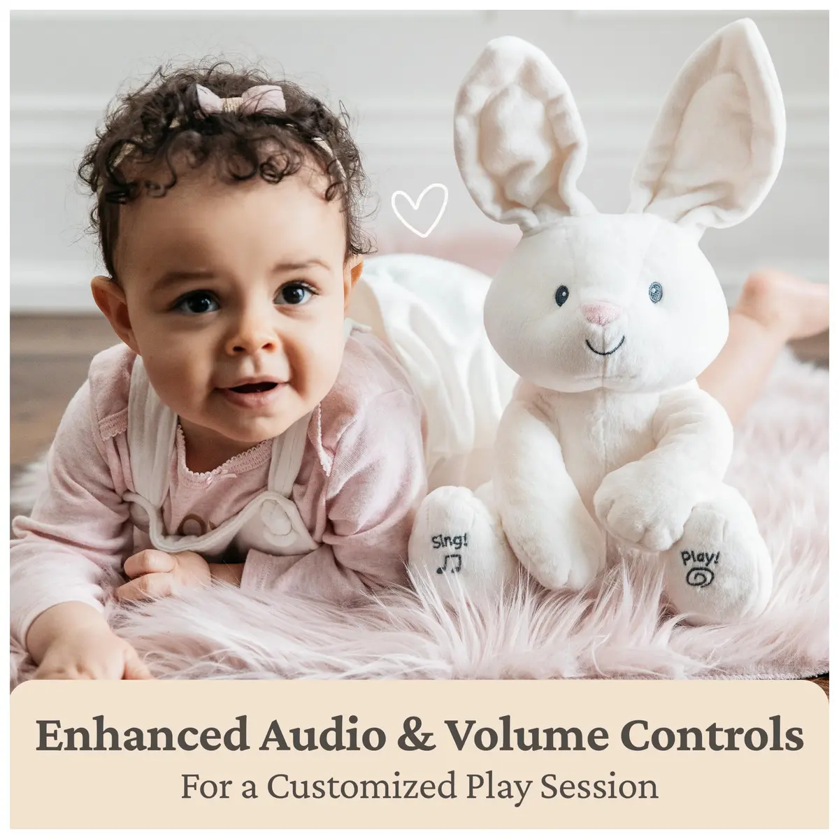 GUND Baby Flora Bunny 12-Inch Interactive Plush Toy | Musical, Animated, Soft for Babies 0+ - view 6