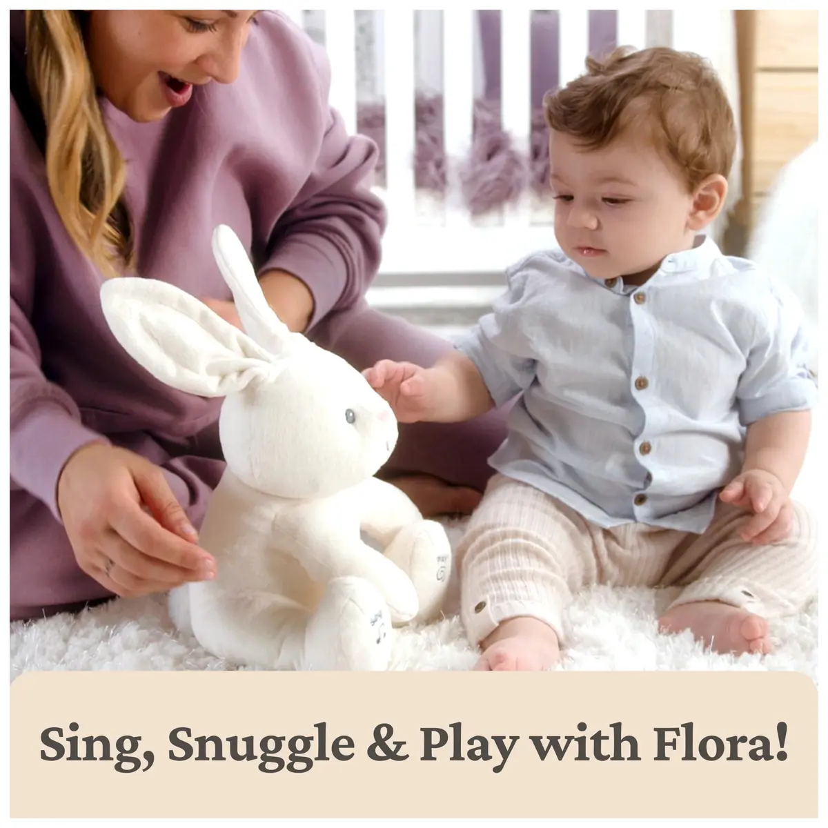 GUND Baby Flora Bunny 12-Inch Interactive Plush Toy | Musical, Animated, Soft for Babies 0+ - view 7
