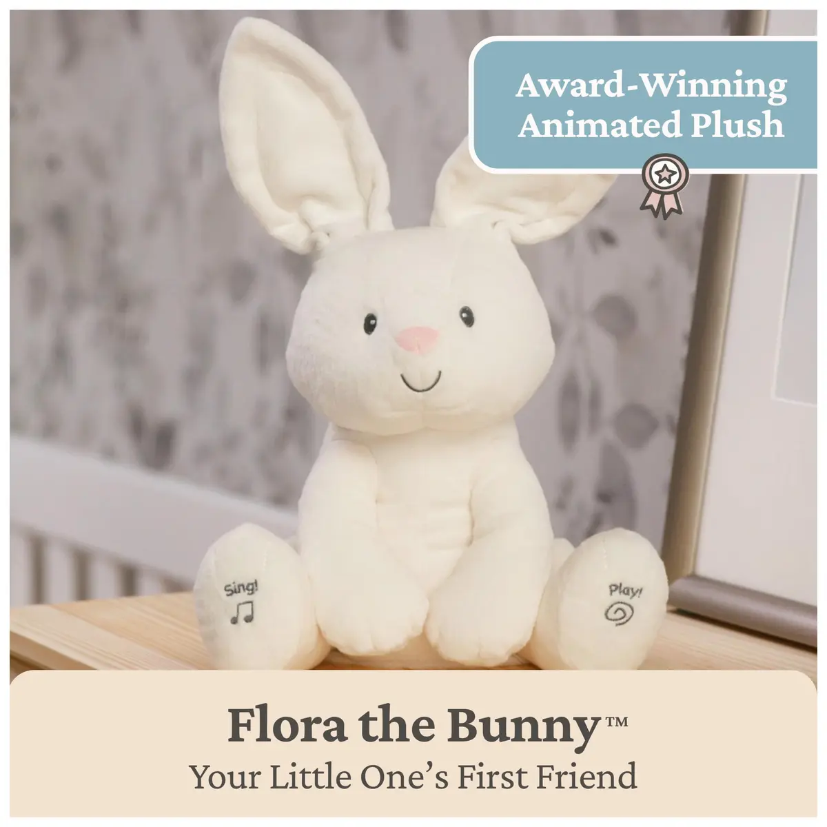 GUND Baby Flora Bunny 12-Inch Interactive Plush Toy | Musical, Animated, Soft for Babies 0+ - view 8