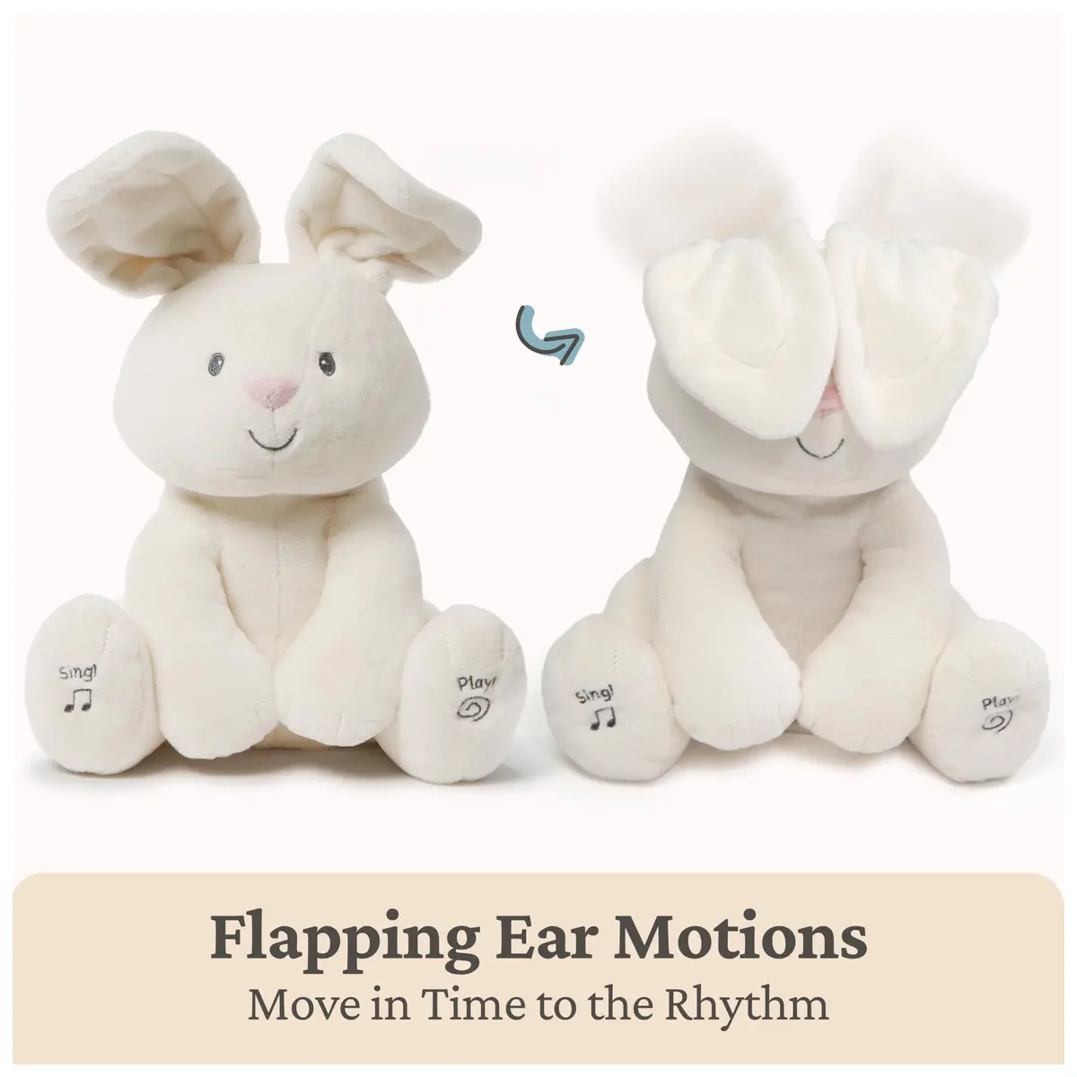 GUND Baby Flora Bunny 12-Inch Interactive Plush Toy | Musical, Animated, Soft for Babies 0+ - view 2