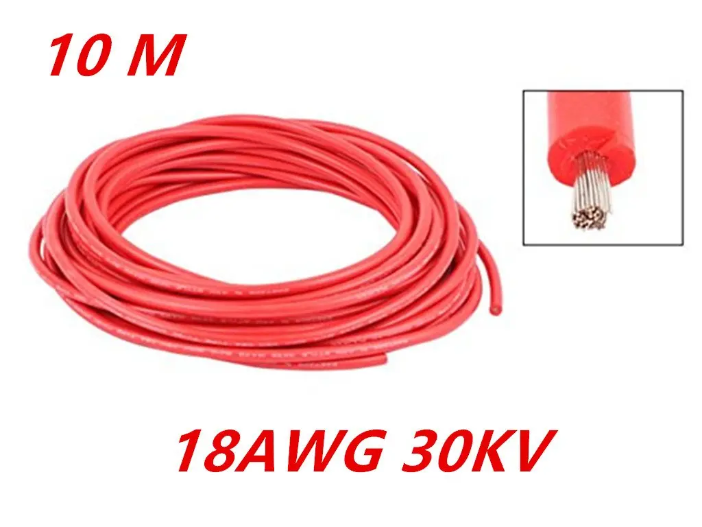 XJSXZC 18AWG 30KV Copper Core Silicone Wire Cable 10M (32.8Ft) | High Voltage Flexible Insulated Wire - view 3