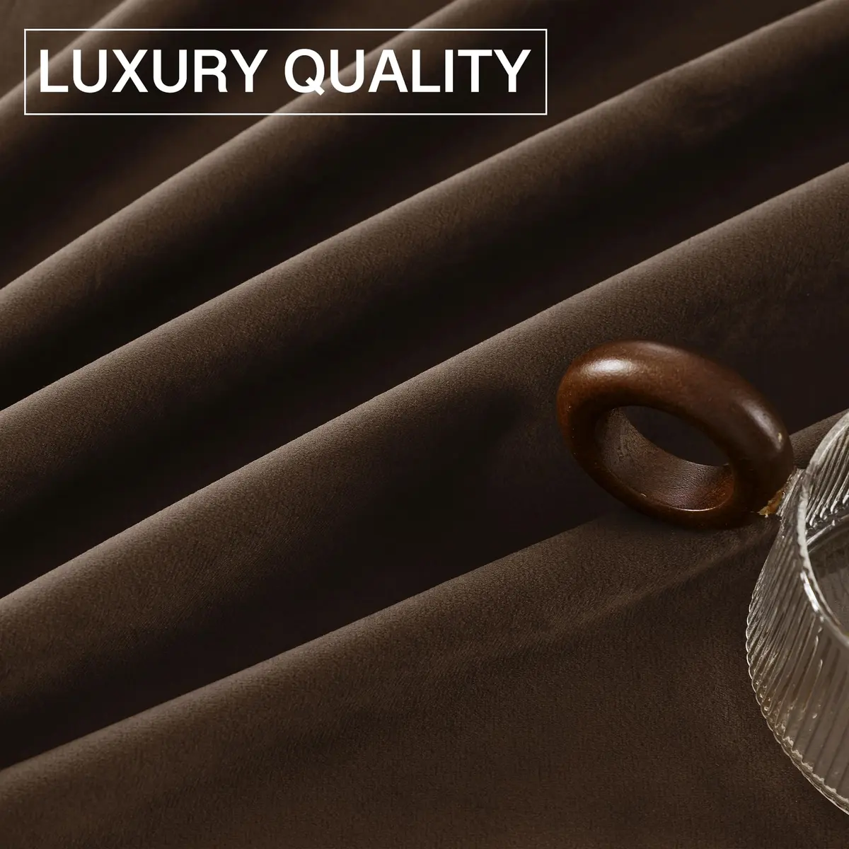 StangH Velvet Blackout Curtains 52"W x 84"L | Thermal Insulation & Privacy (110 characters) - view 8