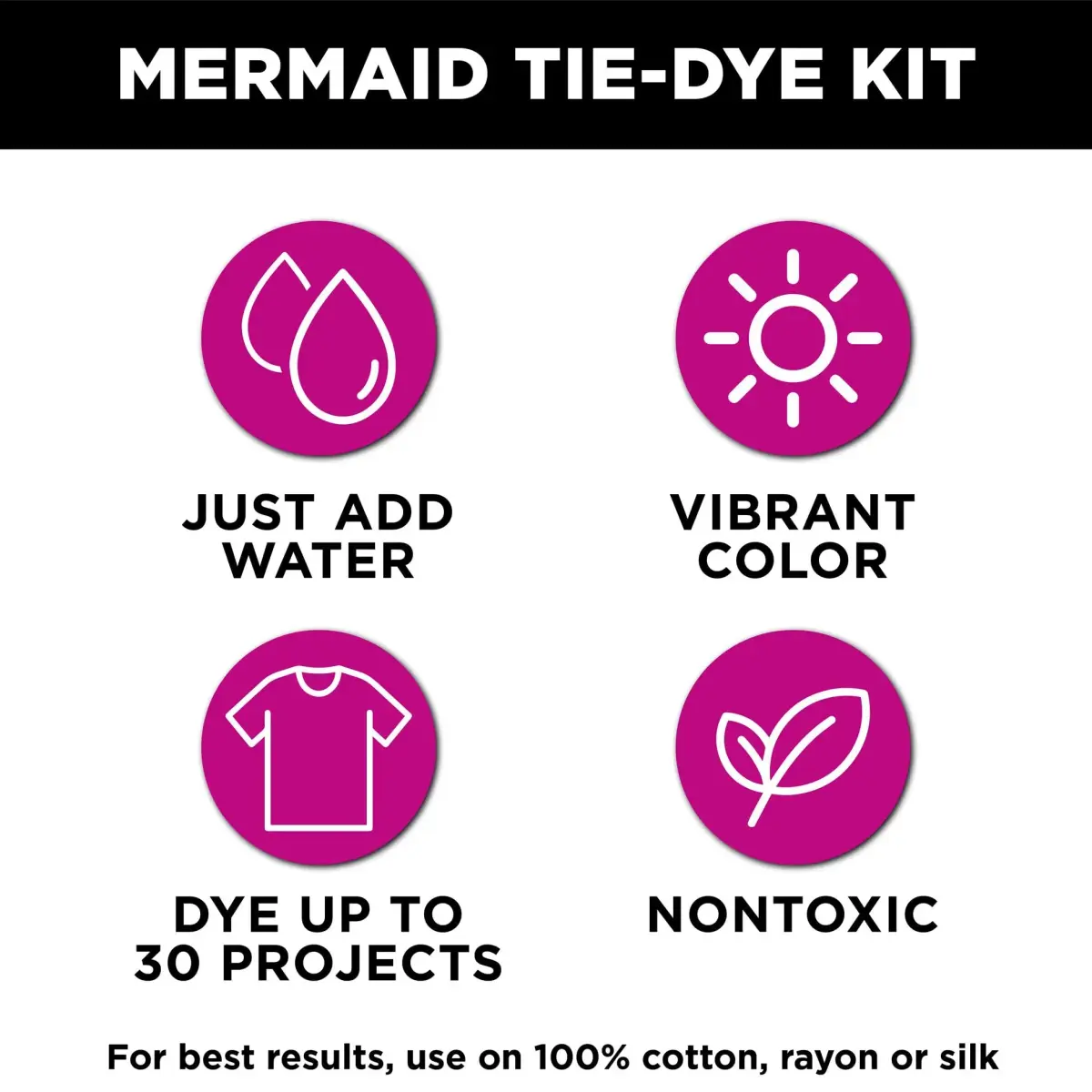 Tulip One-Step Tie-Dye Kit Mermaid Colors, Makes 30 Projects | Permanent Fabric Dye for Cotton, Rayon, Wool - view 3