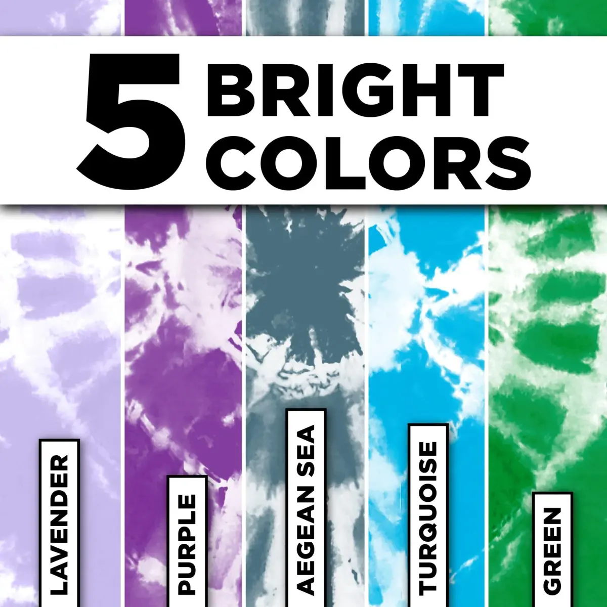 Tulip One-Step Tie-Dye Kit Mermaid Colors, Makes 30 Projects | Permanent Fabric Dye for Cotton, Rayon, Wool - view 4