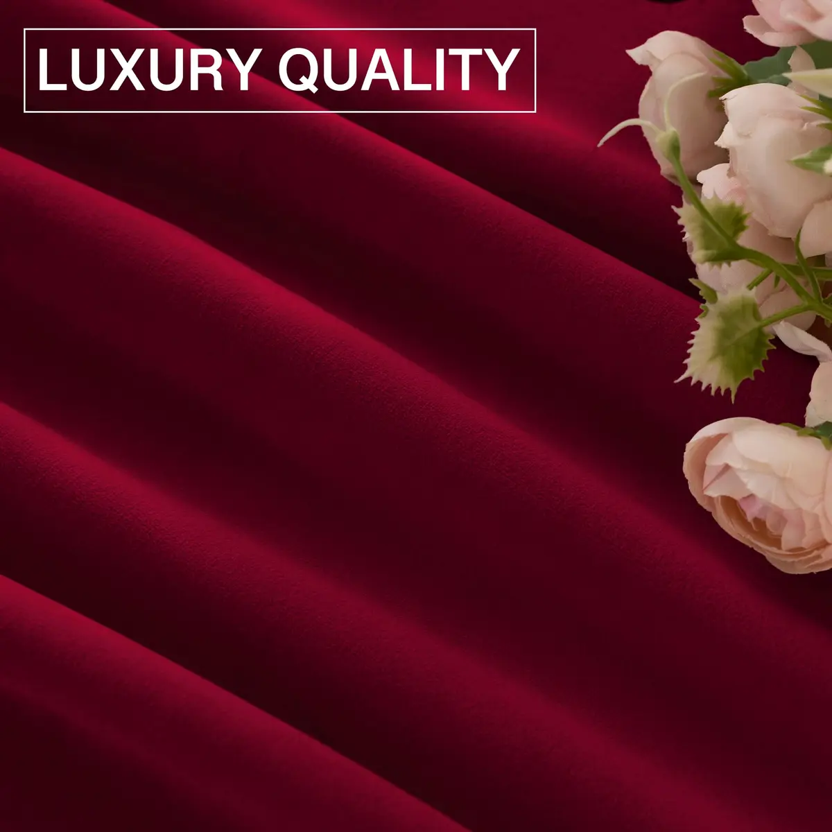 StangH Theater Red Velvet Curtains 52"W x 84"L | Luxurious, Thermal, Privacy (70-120 chars) - view 8