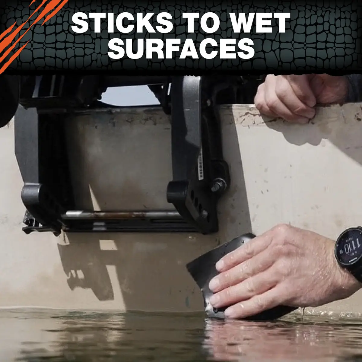 T-REX Heavy Duty Waterproof Repair Tape 10 cm x 1.5 m (4 in x 5 ft) Black | Bonds Wet, Rough, Dirty Surfaces - view 3
