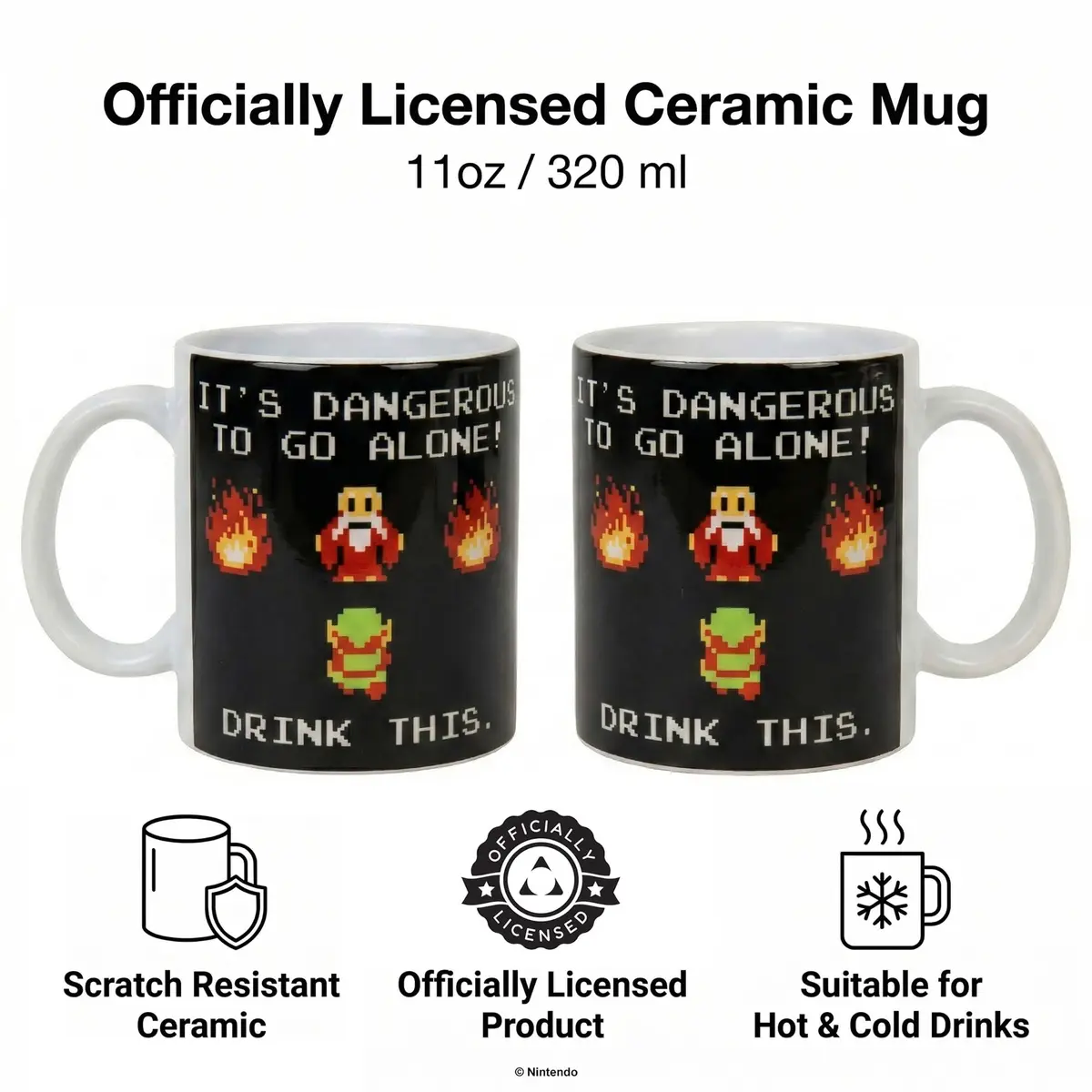 Pyramid America Zelda Mug - The Legend of Zelda Coffee Mug 11 oz - Ceramic Mug for Coffee, Cocoa & Tea Drinks - view 2
