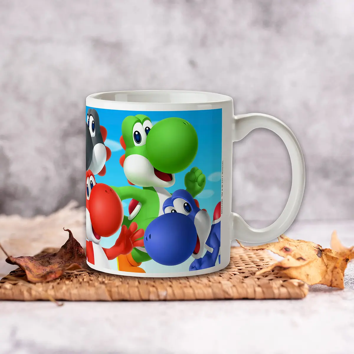 Pyramid America Super Mario Yoshi Mug - 11 oz. Ceramic Cup for Coffee, Cocoa & Tea Drinkers - Chip Resistant & Printed Both Sides - main product image