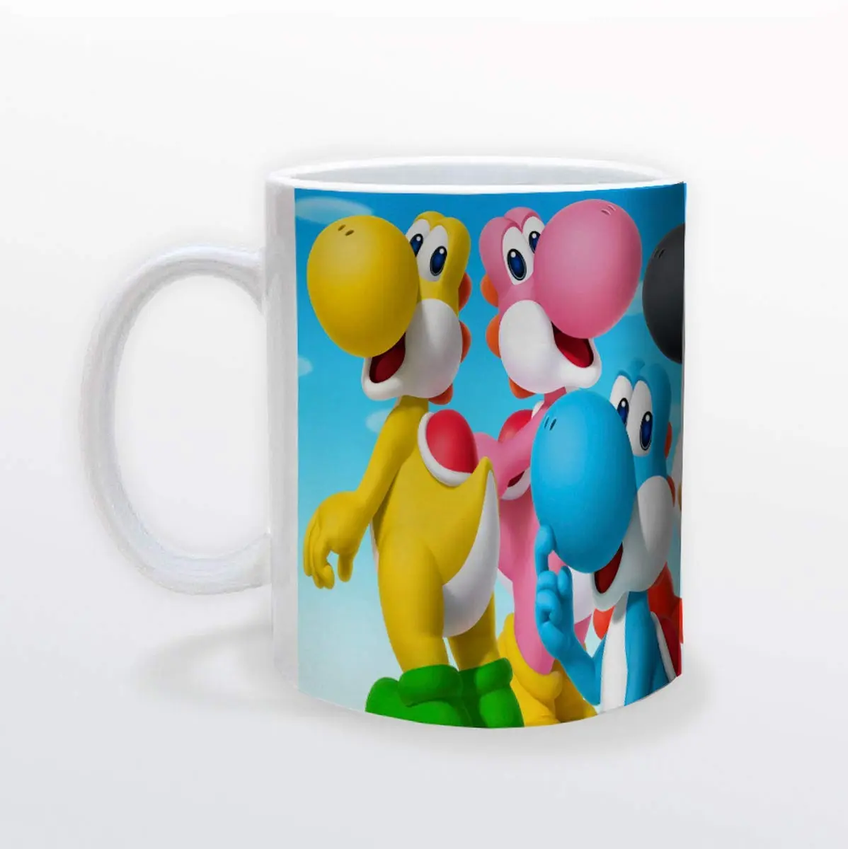 Pyramid America Super Mario Yoshi Mug - 11 oz. Ceramic Cup for Coffee, Cocoa & Tea Drinkers - Chip Resistant & Printed Both Sides - view 6