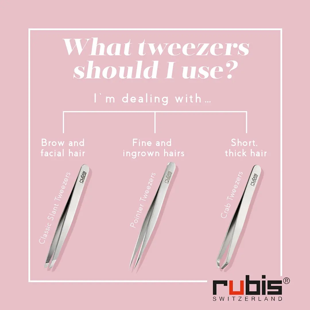 Rubis Classic Slant Tip Tweezers 1.3cm (0.5in) | Swiss Made Precision for Eyebrows & Fine Hairs - view 3