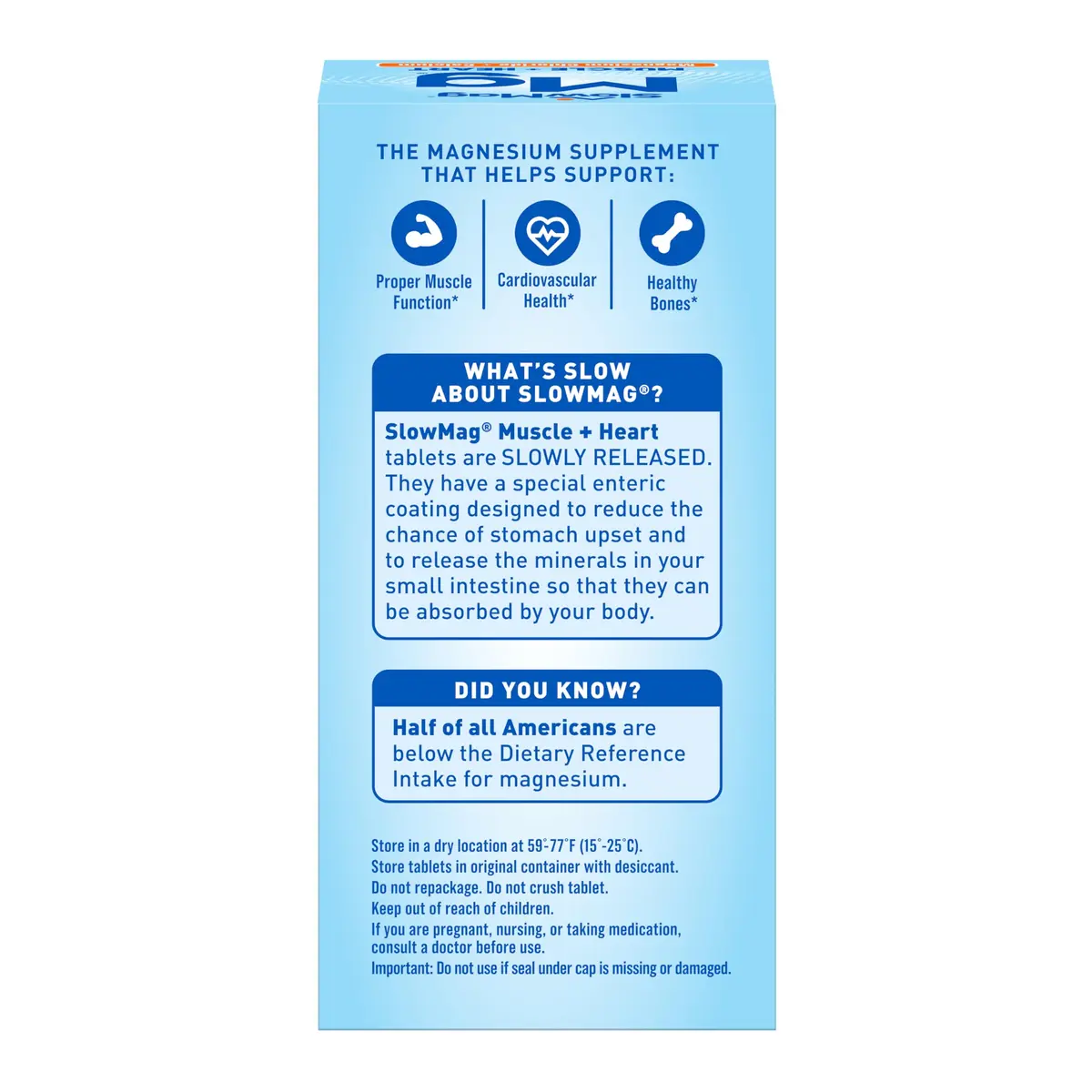 Slow-Mag Magnesium & Calcium Supplement 120 Tablets | Supports Muscle, Heart & Bone Health with High Absorption - view 9